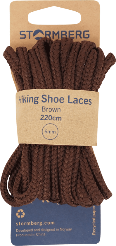 Hiking Shoe Laces Brown 220cm, skolisser BROWN