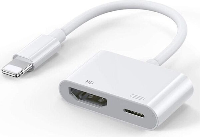 SiGN Lightning til HDMI-adapter 5V, 1A - Hvit