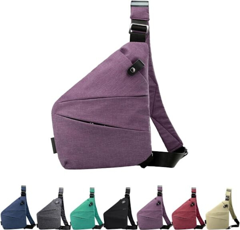 Anti-tyveri crossbody-veske for kvinner, personlig fleksibel reiseveske, anti-tyveri crossbody-veske, slynge brystveske for menn