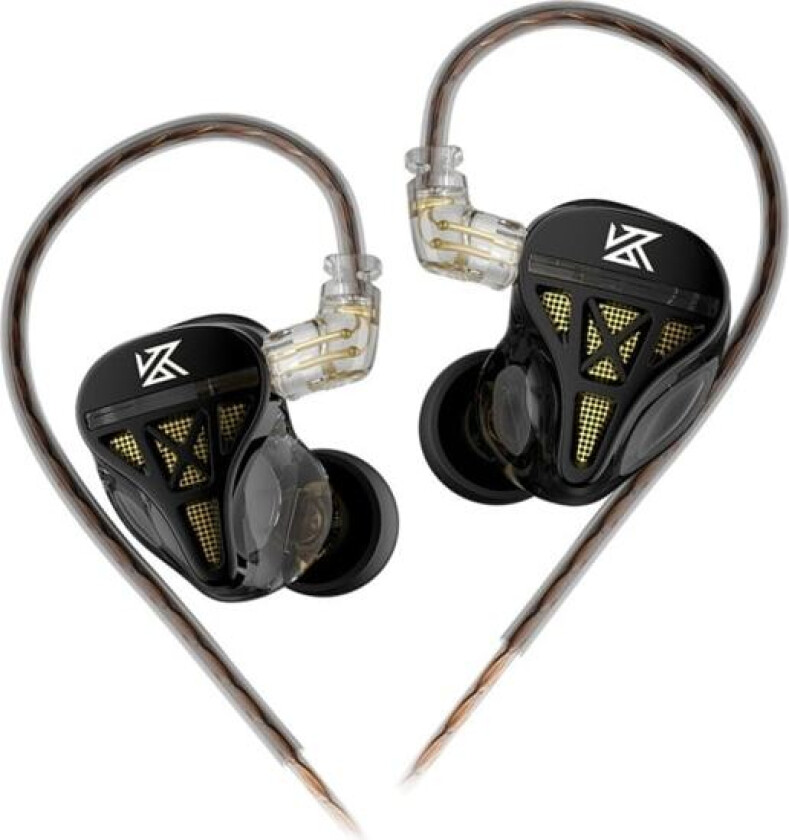 KZ-DQS 3.5mm Plug Øretelefoner Dynamisk Lyd HIFI In-Ear Mikrofon Kablede Hodetelefoner Sport Gaming Headset Gaming Øretelefoner