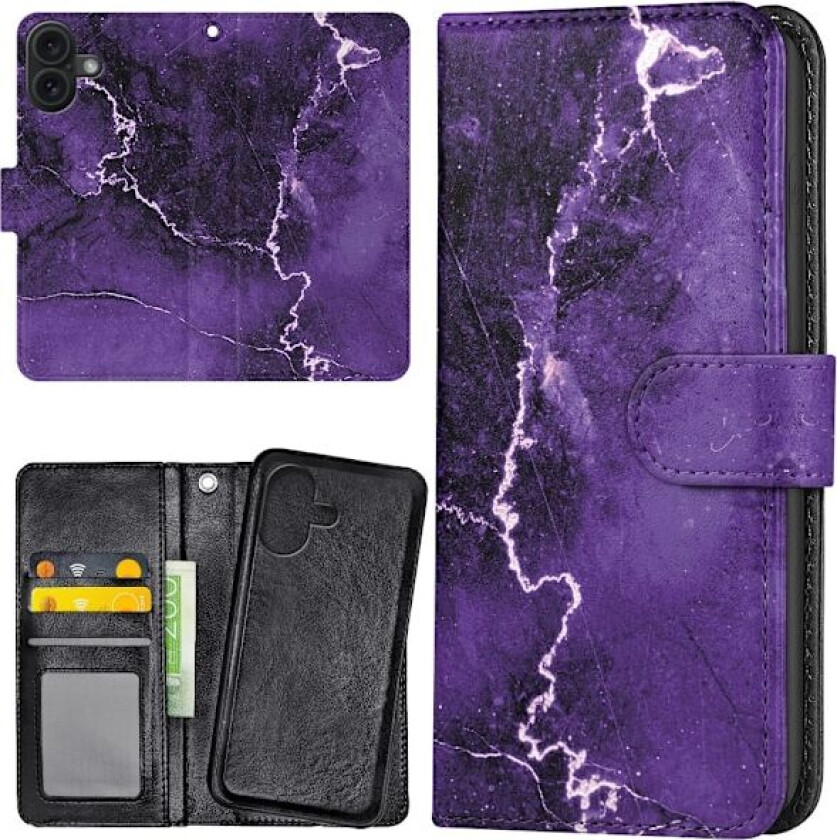 iPhone 16 Plus - Lommebok Deksel Marmor