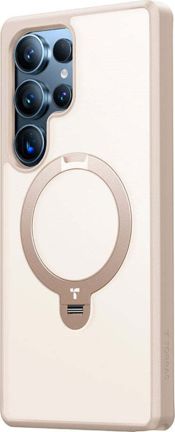 TORRAS Samsung Galaxy S25 Ultra Ostand Spin Hybrid Deksel med Kickstand - Gull