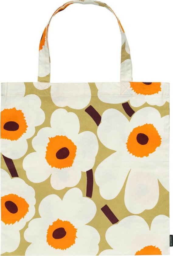 Pieni Unikko veske 44x43 cm Beige-hvit