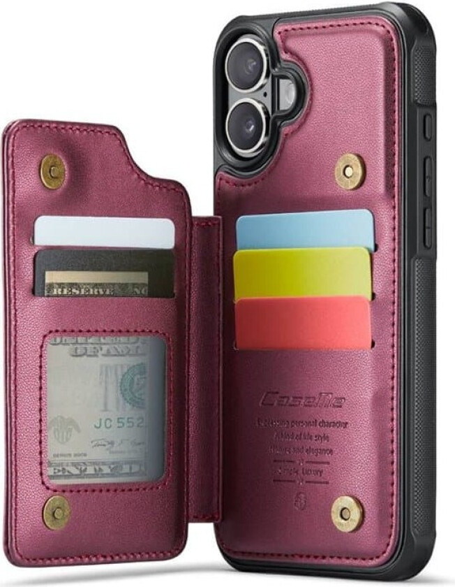CaseMe mobildeksel C22 Apple iPhone 16 Plus - Burgunder