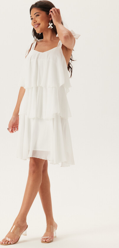 vmFelicia Tiestrap Ruffle Short Dress Snow White M