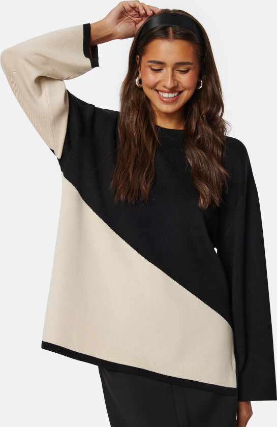 Objester Block L/S Knit Pullover