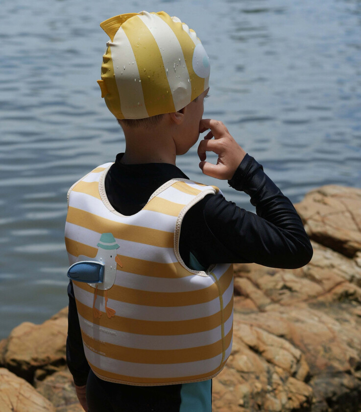 Svømmevest, Sid the Seagull Mustard Stripe - Svømmetilbehør - Polyester,Naturgummi
