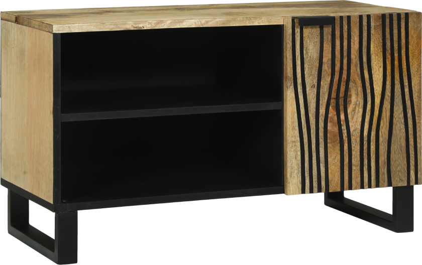 TV skap 80x31.5x46 cm solid tre mangotre og konstruert tre