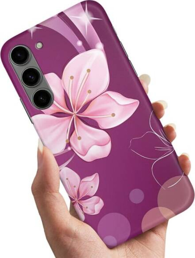 Samsung Galaxy S23 - Deksel/Mobildeksel Hvit Blomst