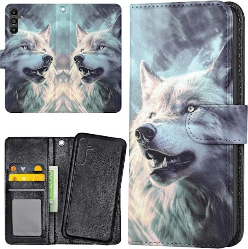 Samsung Galaxy S25 - Lommebok Deksel Wolf