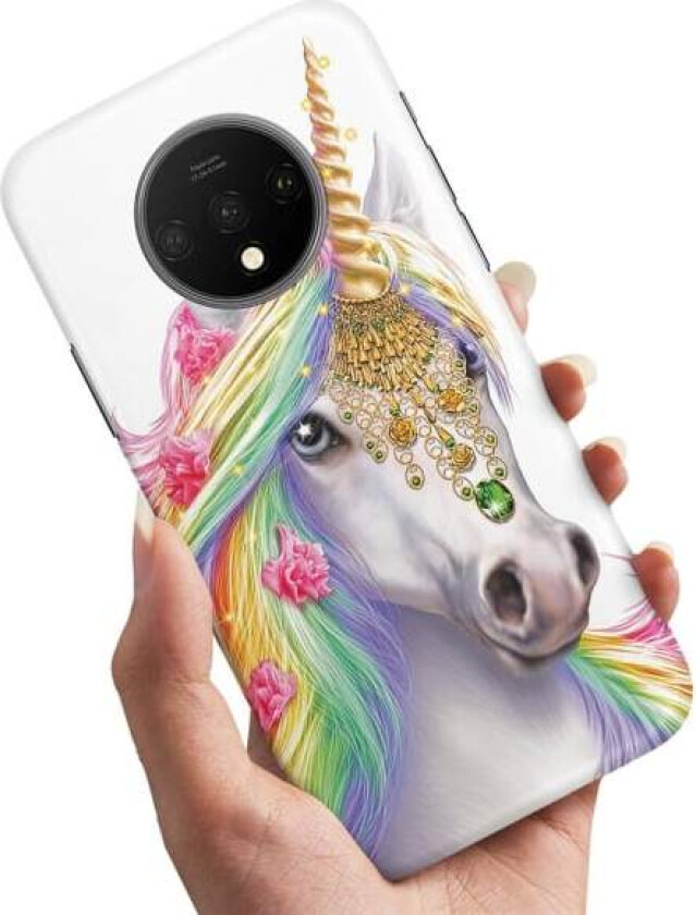 OnePlus 7T - Deksel/Mobildeksel Unicorn/Enhjørning