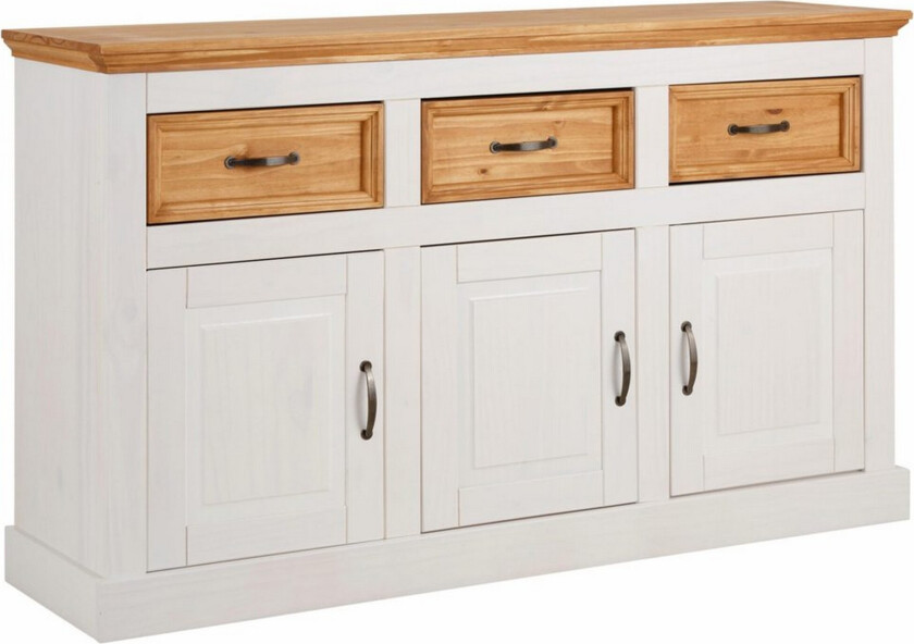 Skjenk Selma 145x38x87 cm, Hvit/Beis/Voks - 145x38x87 cm, Hvit/Beis/Voks