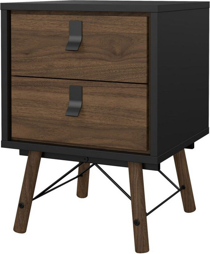 Tadami Nattbord 43 cm - Askgrå/Natur