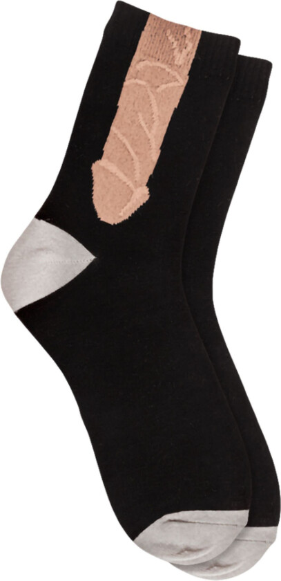 Sokker med penistrykk - Svart