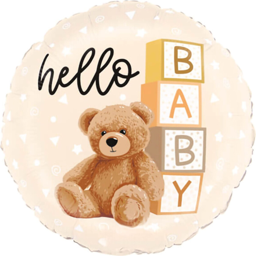 Folieballong Teddybjørn Hello Baby
