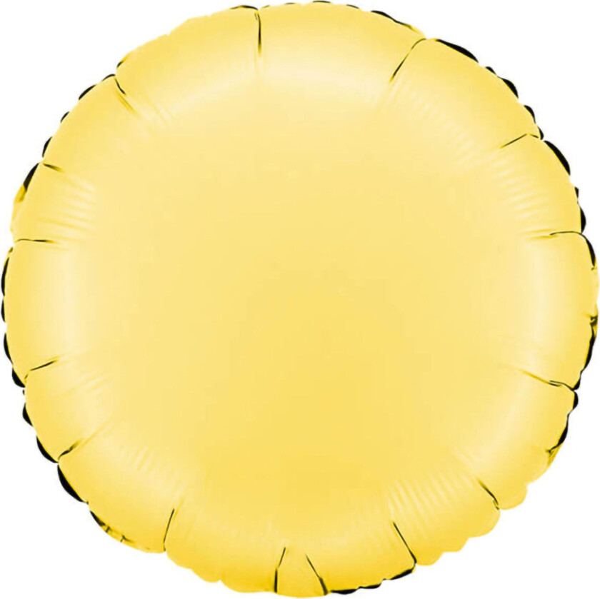 Folieballong Rund Satin Banana Yellow