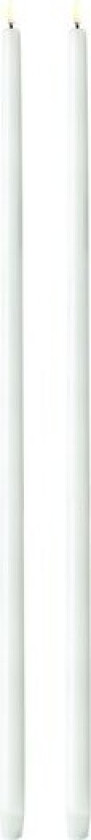 Bilde av Taper Candles Led kronelys 2,3x75 cm 2 stk hvit