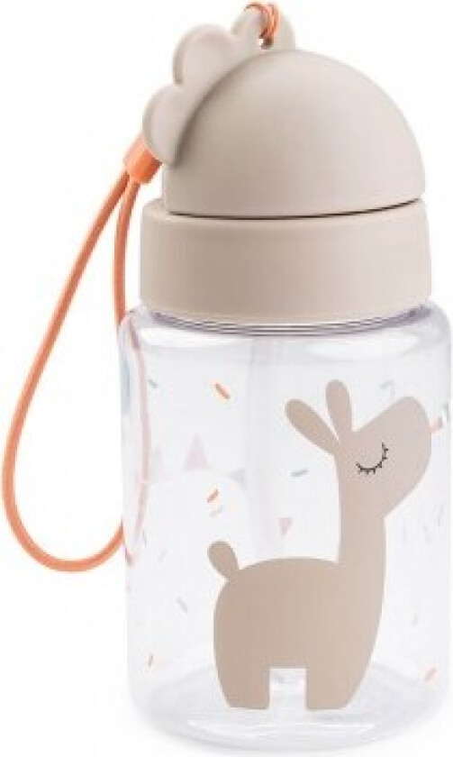 Drikkeflaske Med Sugerør Celebration, Sand, 280 Ml