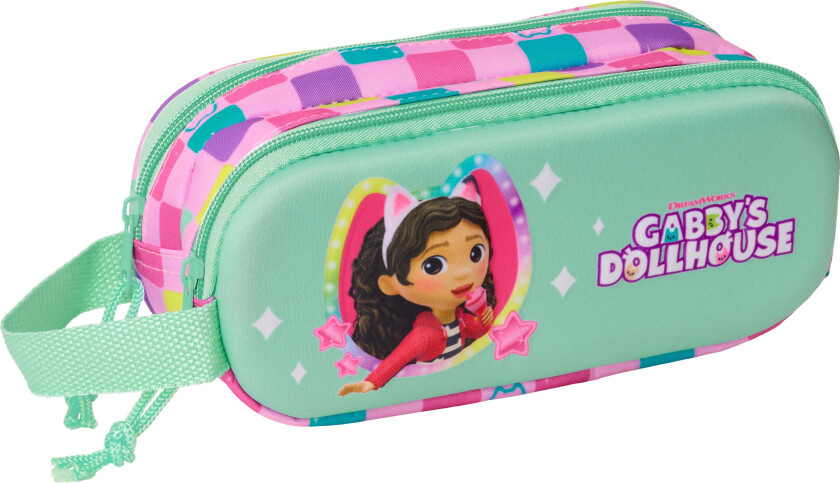 3D Dobbeltpennal, Lysegrønn - Pennal - Polyester