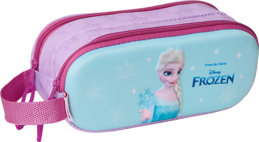 3D Dobbeltpennal, Blå/Rosa - Pennal - Polyester