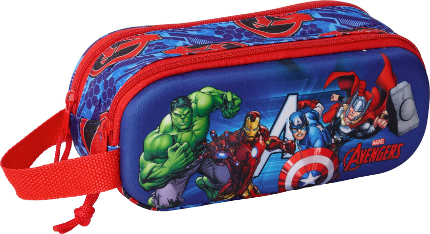 3D Dobbeltpennal, Blå - Pennal - Polyester