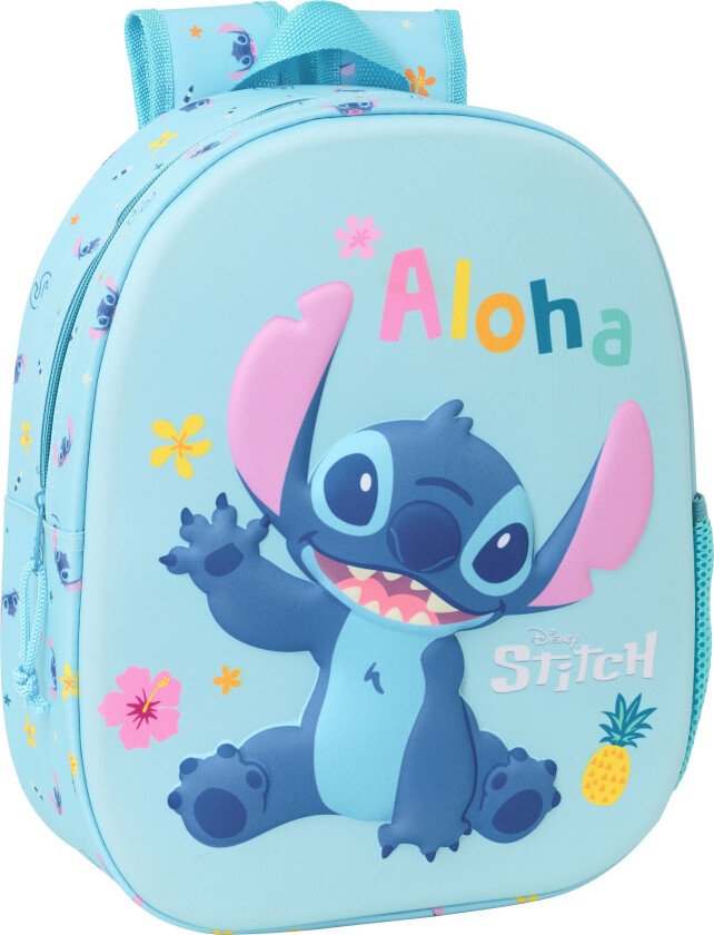 Disney Lilo & Stitch 3D Ryggsekk 8.5L, Blå - Ryggsekker - Polyester