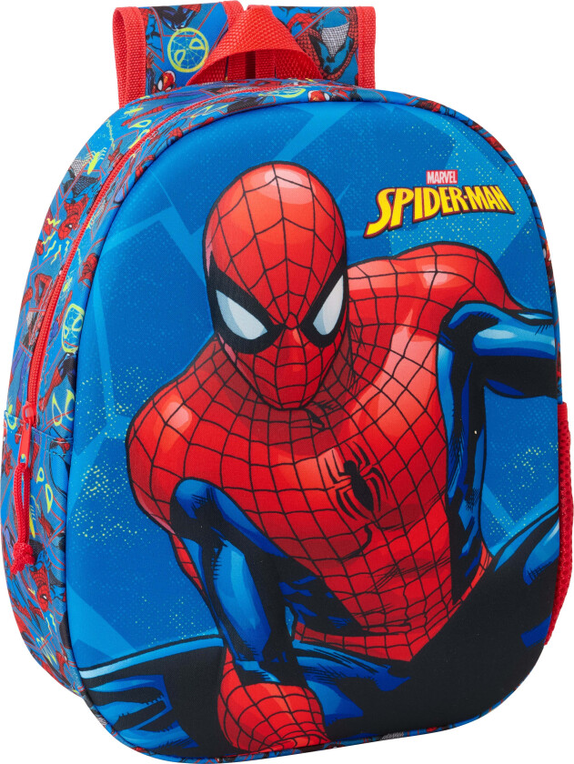Marvel Spider-Man 3D Ryggsekk 8.5L, Blå - Ryggsekker - Polyester