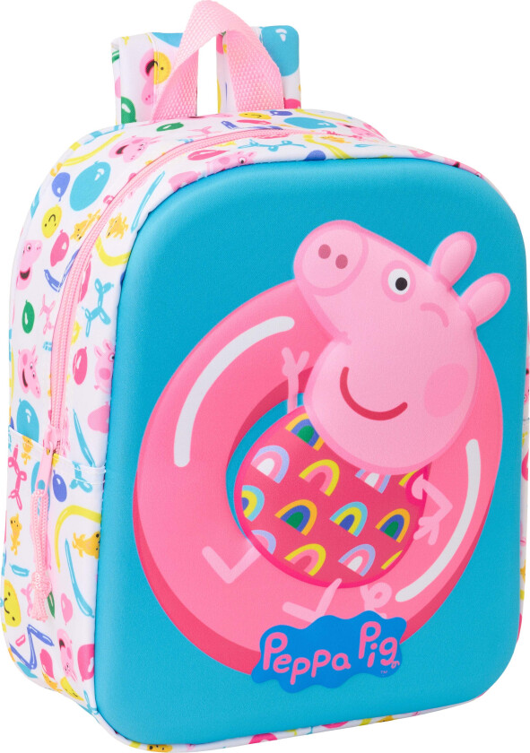 3D Mini Ryggsekk 6L, Blå/Rosa - Ryggsekker - Polyester