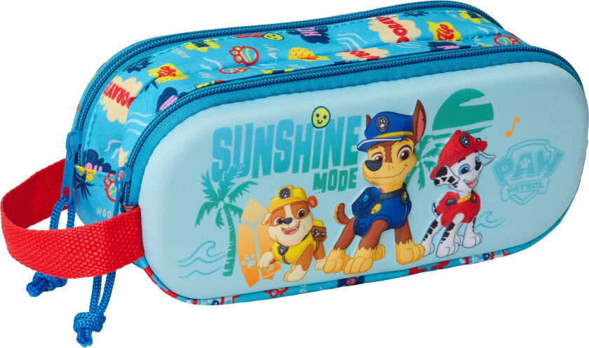 3D Dobbeltpennal, Lyseblå - Pennal - Polyester