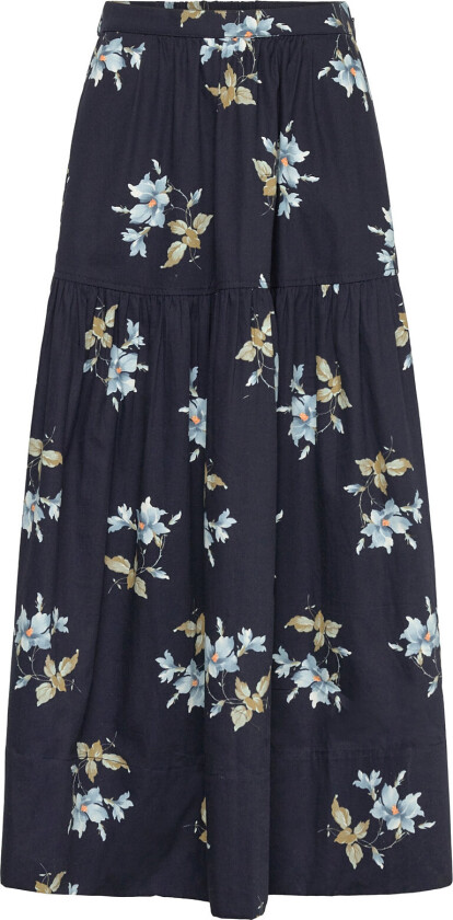 Structured Flowy Skirt Skirts Knee-length & Midi Skirts Navy By Ti Mo