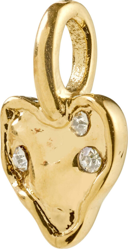 CHARM mini hjerte anheng gullbelagt
