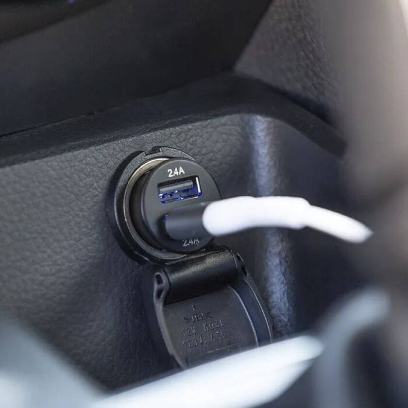 USB-billader med to USB-porter 4,8 A Svart