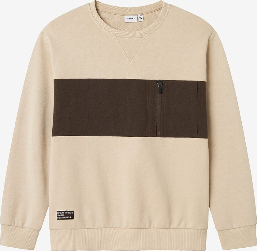 Collegegenser nkmLionel LS Nreg Sweat Unb - Beige