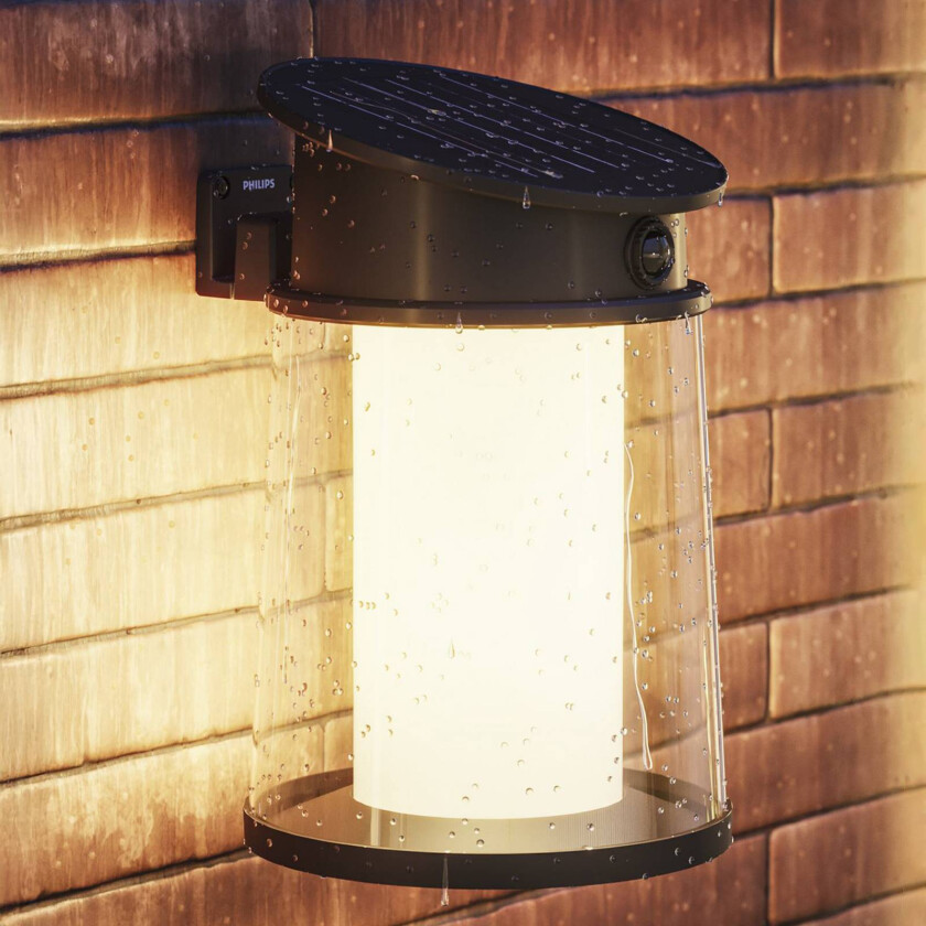 utendørs LED-vegglampe Juda UE, sensor, IP44