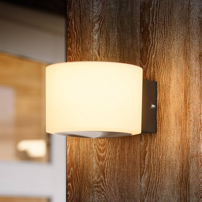 utendørs LED-vegglampe Otis UE, hvit, stål, IP44