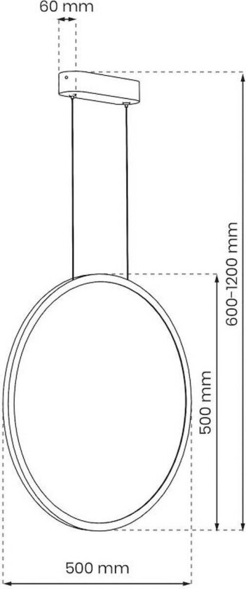 LED-hengelampe Saturno vertikal, gull, Ø 50 cm, metall