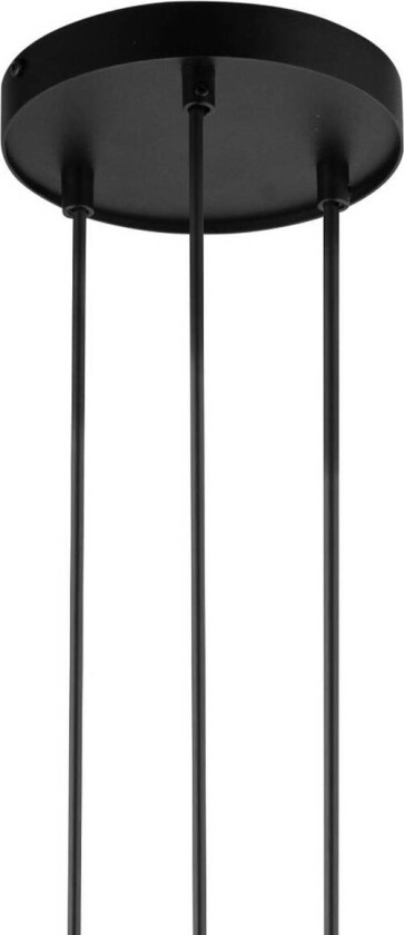 Hengelampe Sopel Lux, 3 lyskilder, rund, svart/sølv, G9