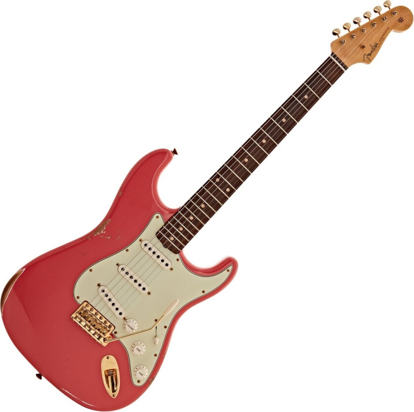 60 Stratocaster Relic Gold HW Super Faded Aged Fiesta Red #R134669