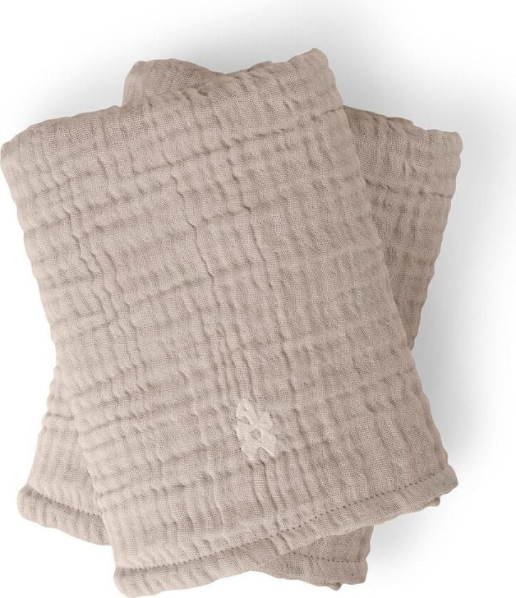 Topper til Stellepute, 2 stk Stelleunderlag i beige muslin