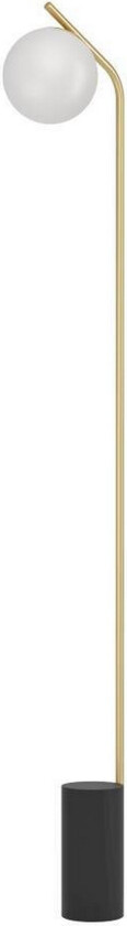 Gulvlampe Eglo Betulia Svart/Messing Opalhvit