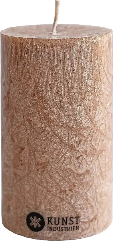 Upcycled Olive Wax Pillar Candle Home Decoration Candles Block Candles Beige Kunstindustrien