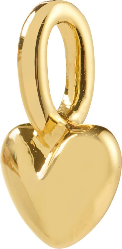 CHARM mini hjerte anheng gullbelagt