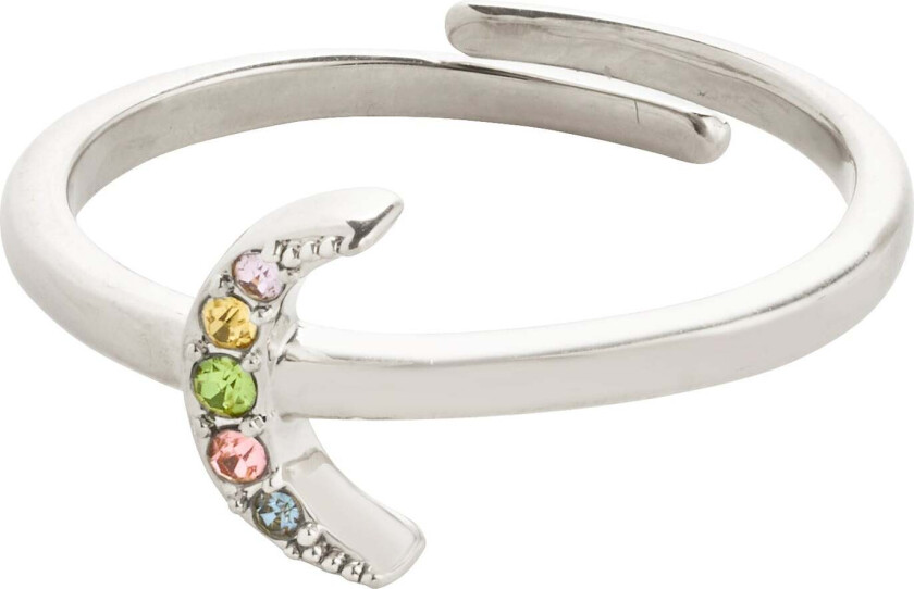 LULU måne stack ring sølvbelagt