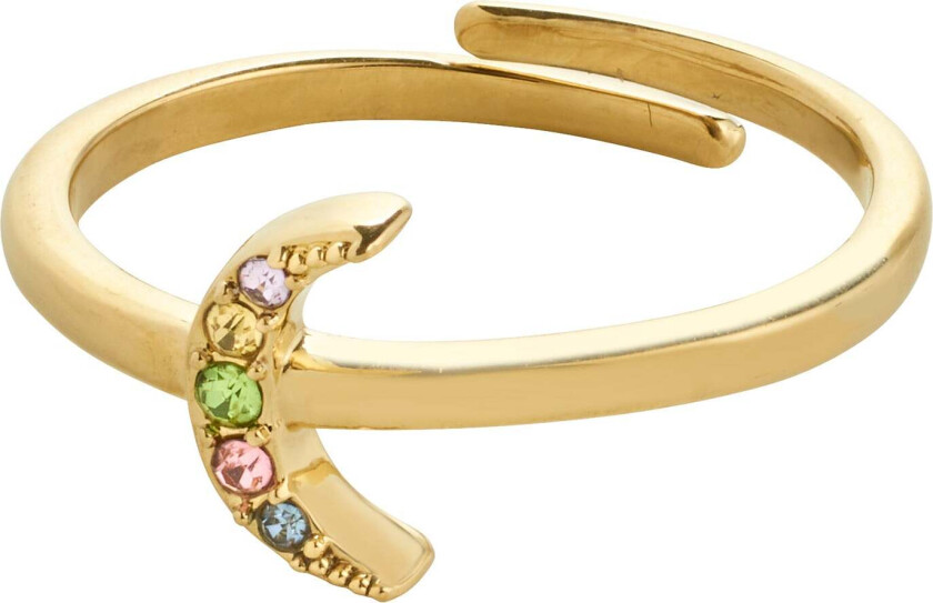 LULU måne stack ring gullbelagt