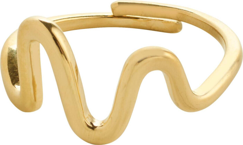 LULU wavy stack ring gullbelagt