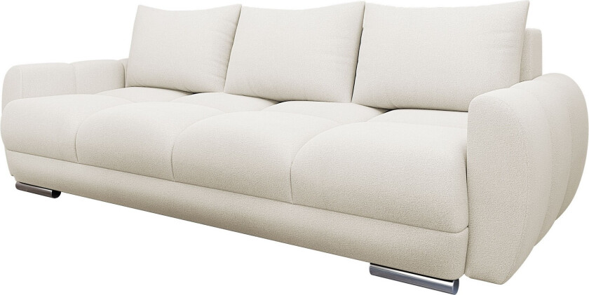 Simerly Sofa 3-seter i Plysj - Lysegrå