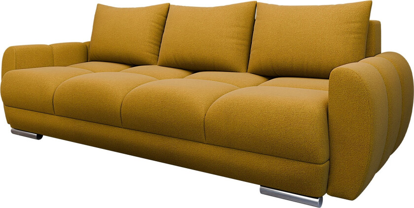 Simerly Sofa 3-seter i Plysj - Gul