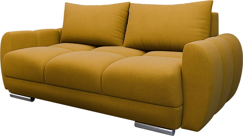 Simerly Sofa 3-seter i Plysj - Gul