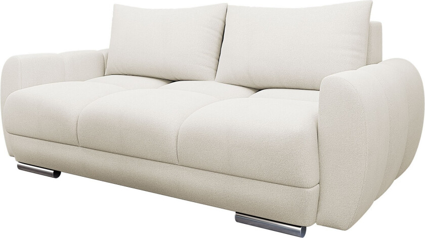 Simerly Sofa 3-seter i Plysj - Lysegrå