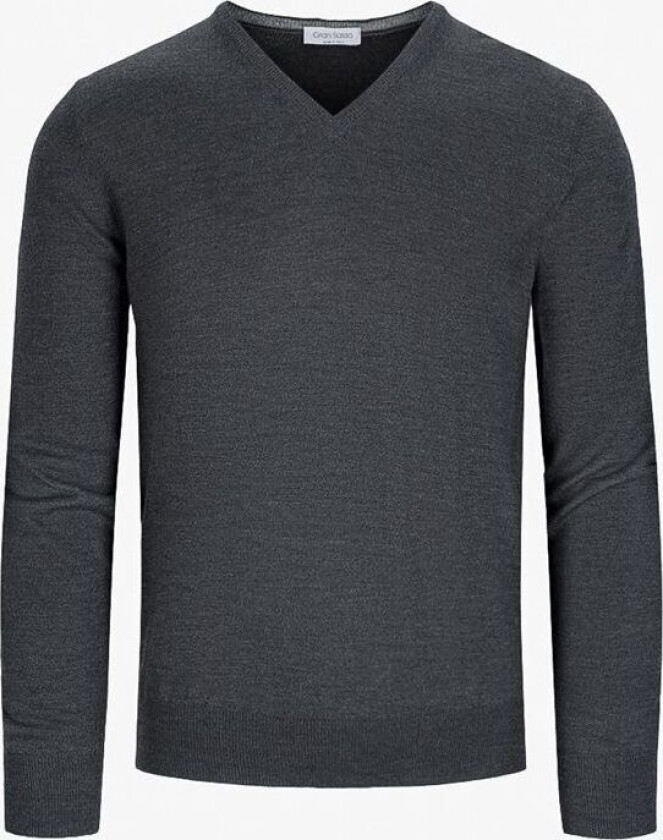 V-Neck Merino - Dark Grey Grå 56